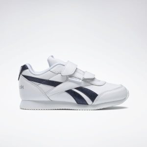 Reebok Royal Classic Jogger 2.0 Turnschuhe Kinder - Weiß/Navy/Silber Metal - DE 728-KFN